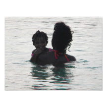 baby and mother silhouette photo art