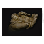 Baby Angel Wings Sleeping in Hand Greeting Card