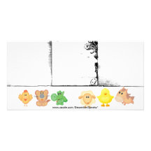 Baby animals-3 borders photo cards