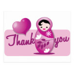 baby babushka thank you post card