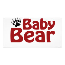 Baby Bear Claw Custom Photo Card