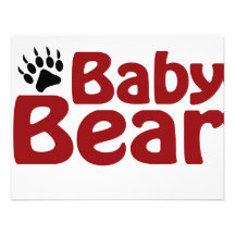 Baby Bear Claw Personalized Announcements
