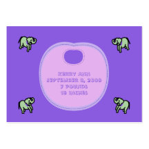 Baby Bib Birth Announcement Cards Business Card