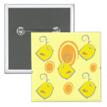 baby bird yellow pattern button buttons