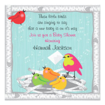 Baby bird's nest Baby Shower Invitation