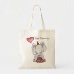 Baby Birthday Elephant Budget Tote Canvas Bag