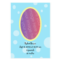 Baby Blue Birth Announcement Cards Business Cards