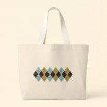 Baby Blue, Chocolate, Tan Argyle Preppy Pattern bags