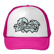 Baby Blue Circles; Aloha Mesh Hats