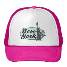 Baby Blue Circles; New York Trucker Hats