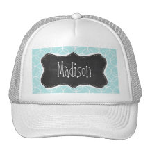 Baby Blue Circles; Vintage Chalkboard Hats