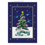 Baby Blue Dragons Christmas Card