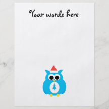Baby blue santa owl flyer