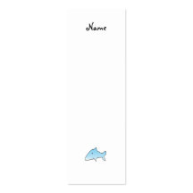 Baby blue shark business cards