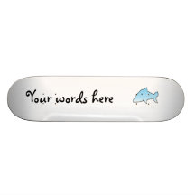 Baby blue shark custom skateboard