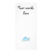 Baby blue shark customised rack card
