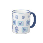 baby blue with butterfly tea cup mugs