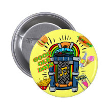 Baby Boomer Jukebox Pinback Buttons