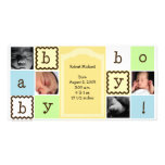 Baby Boy Announcement Photo Cards