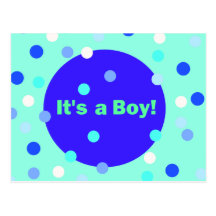 Baby Boy Announcement Postcard