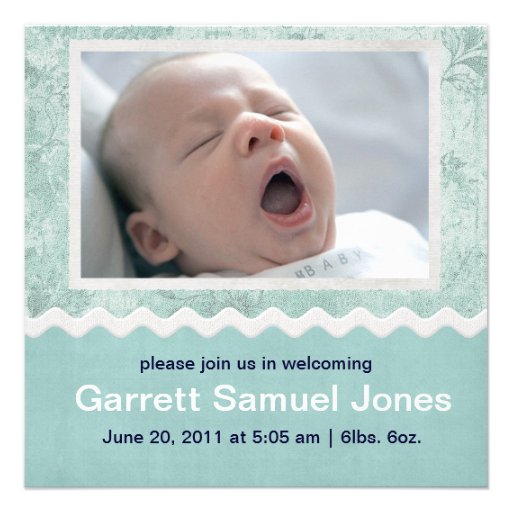 Baby Boy Baby announcement