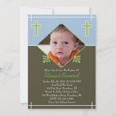 Baby Baptism Gifts on Baby Boy Baptism Photo Invitation   Zazzle Com Au