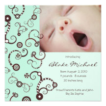 Baby Boy Birth Announcement