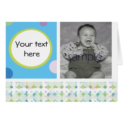baby boy birth announcements greeting card
