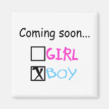 Baby Boy Coming Soon Refrigerator Magnet