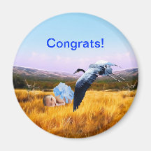 Baby boy congratulations refrigerator magnet