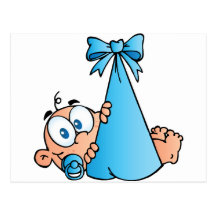 Baby Boy In Bundle Post Cards