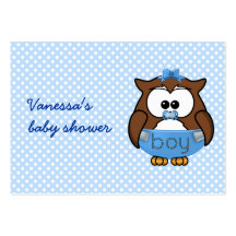 baby boy owl business cards