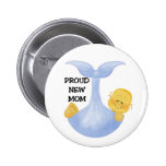 Baby Boy Proud Mum Button