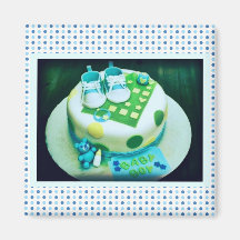 Baby Boy Shower Cake Magnets