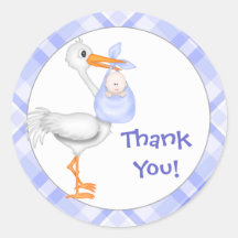 Baby Boy Thank You Stickers