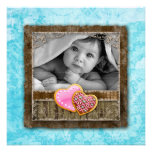 Baby Boy Valentine Announcement Heart Cookies