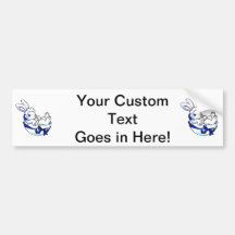baby bunny in egg blue ribbon.png bumper sticker