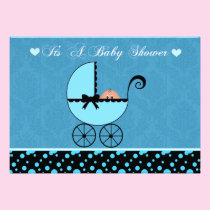Baby Carriage Baby Shower Invitation invitations