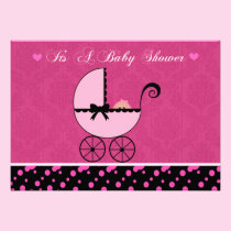Baby Carriage Baby Shower Invitation invitations