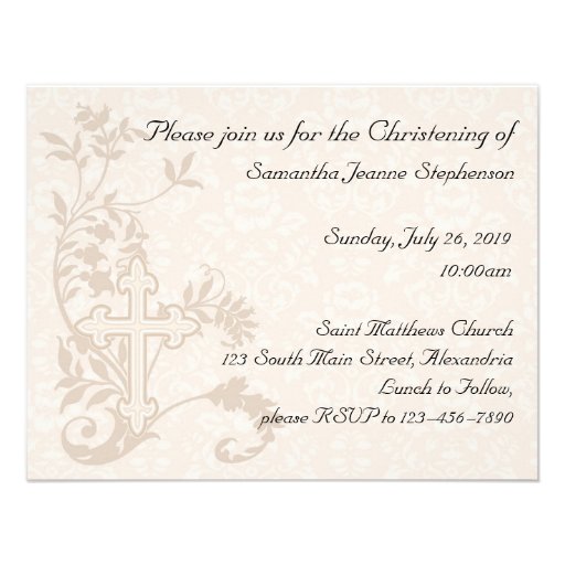 Baby Christening Invitation