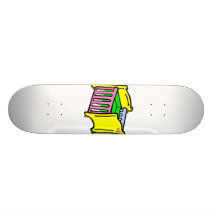 baby crib colourful graphic skate deck