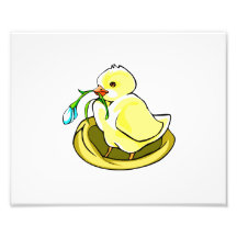 baby duck flower next art photo