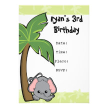 Baby Elephant Cutie Custom Announcements