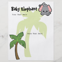 Baby Elephant Cutie Personalized Flyer