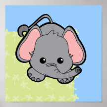Baby Elephant Cutie Print