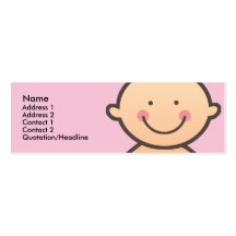 Baby Face Pink Skinny Profile Cards Business Card
