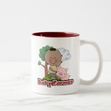 Baby Farmer With Pig Tshirts and Gifts Mugs