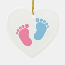 Baby feet christmas tree ornaments