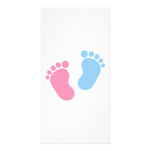 Baby feet photo card template