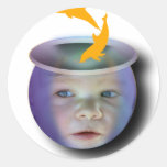 Baby Fish Bowl Round Sticker